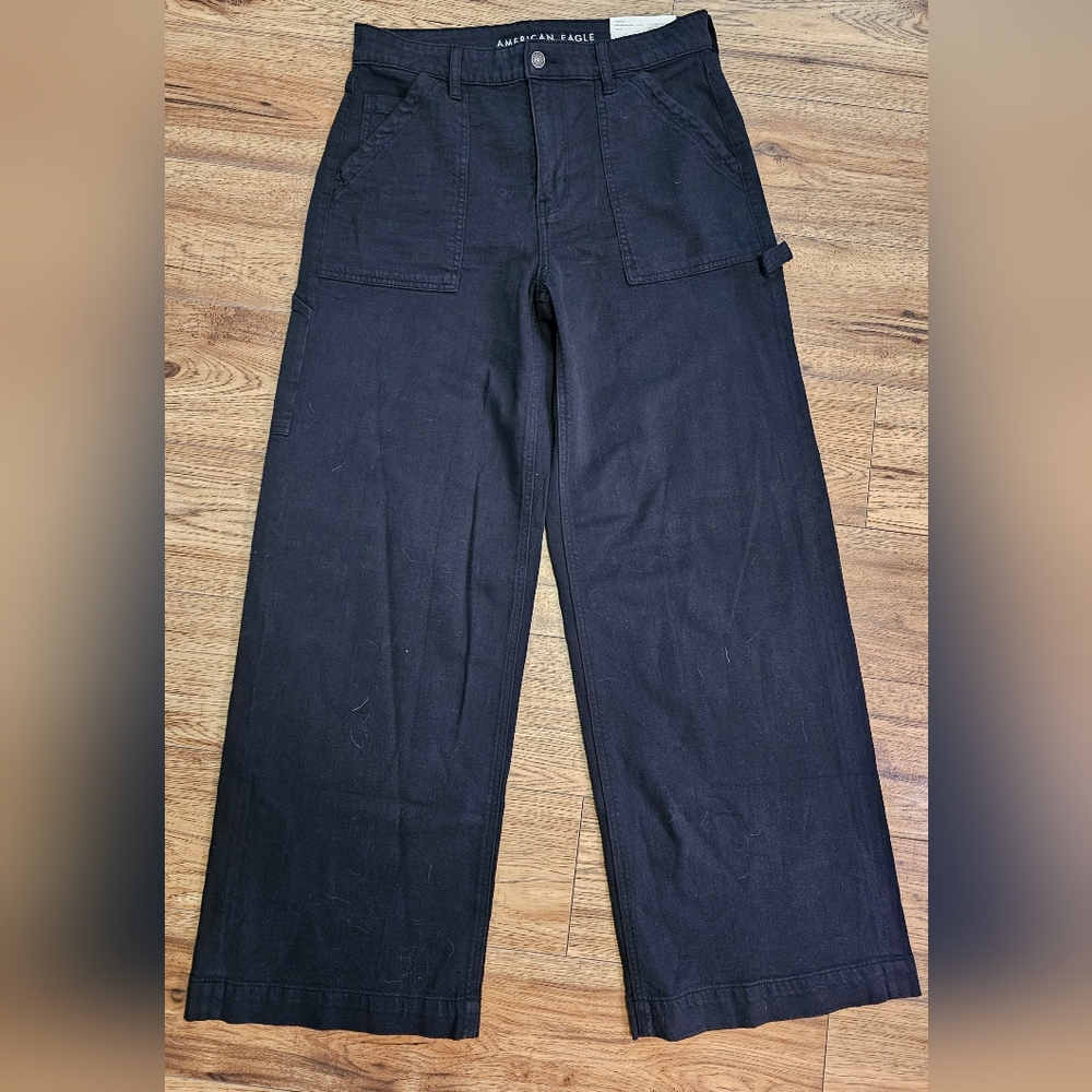 American Eagle Outfitters Black Wide Leg Jeans